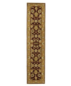 Traditions Wool and Silk Red/ Gold Rug (2'3 x 12')