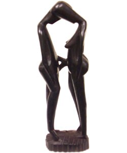 Ebony Wooden Lovers Statue (Tanzania)