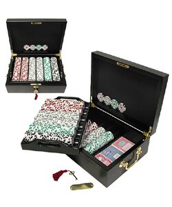High Roller 500 Chip Poker Set with Mahogany Case