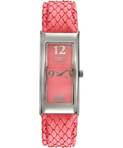 Invicta Celestial Ladies Dark Pink Snakeskin Strap
