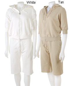 Central Park Stretch French Terry Cropped Track Suit