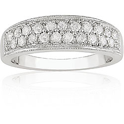 14k White Gold 1/2ct TDW Round Diamond Wedding Ring (H-I, I1-I2)