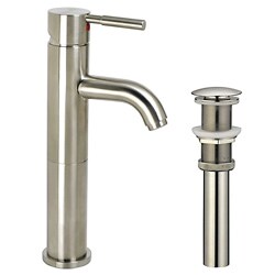Fontaine Brushed Nickel Vessel Faucet with Drain