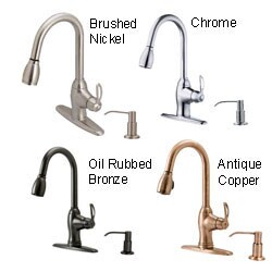 Fontaine Antique Copper Pulldown Kitchen Faucet