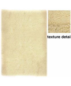 Greek Flokati White Round Wool Rug (10' Round)