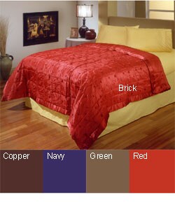 Embroidered Faux Silk Down Alternative Blanket $34.99 Shipped