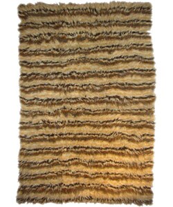 Greek Tiger Flokati Wool Rug (4'11 x 7'11)
