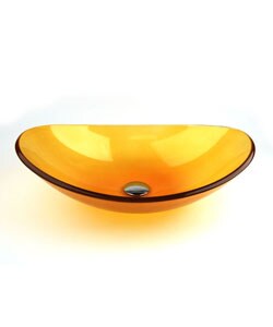 Slipper Style Vessel Sink w/ Drain Assembly