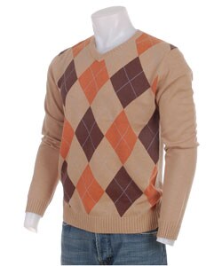 Mac & Jac Men's Cashew Argyle Sweater