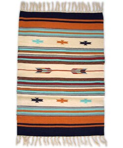 Hand-woven Dhurrie Rug 2' x 3' (India)