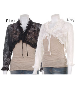 Red O Elegant Lace Bolero Top