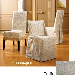Set of Four Floral Scroll Folding Chair Covers