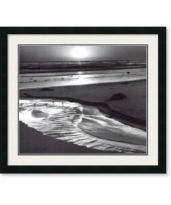 Ansel Adams Birds on a Beach, Evening, 1966 Framed Art Print
