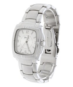 Geneva Platinum Men's Silvertone Watch