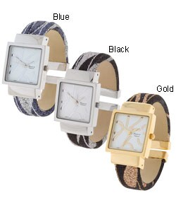 Geneva Platinum Women's Sparkle Bangle Watch