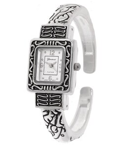 Geneva Platinum Silvertone Sea Life Bangle Watch