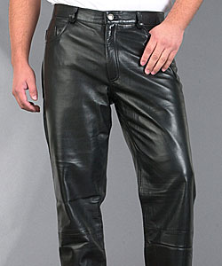 Prague Men's Five-pocket Leather Jeans