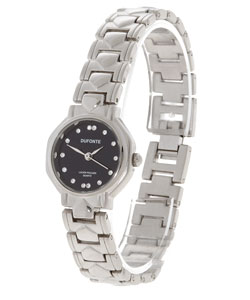 Dufonte by Lucien Piccard Black Crystal Watch