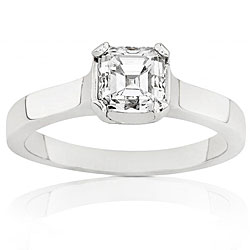 14k Gold 1ct TDW Asscher Diamond Solitaire Ring (H-I, SI1-SI2)