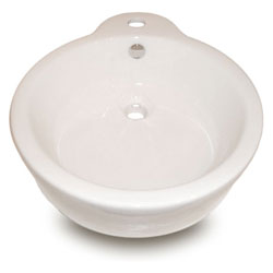 Fontaine Single Post Porcelain Vessel Sink with Free Drain
