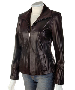 Famous NY Maker Petite Trumpet Lamb Leather Jacket
