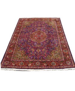 Tabriz Hand-knotted Navy / Rust 9'8 x 12'7 (Iran)