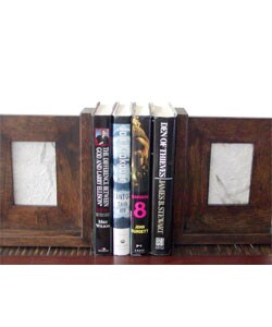 Teakwood Picture Frame Book Ends Set (Thailand)