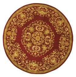Hand-tufted Heritage Red Wool Rug (8' Round)
