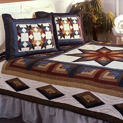 Carpenters Star Oversized Patchwork Quilt Set