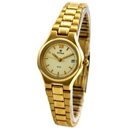 Titan Women's Goldtone Dial Watch