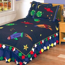 Rockets Patchwork Quilt Set