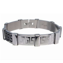 Stainless Steel Greek Key Bracelet