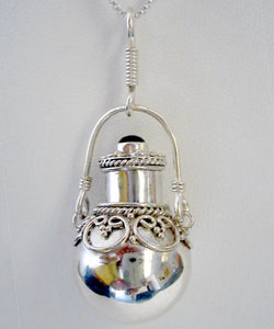 Perfume Bottle Sterling Silver Pendent (bulk pack of 2)