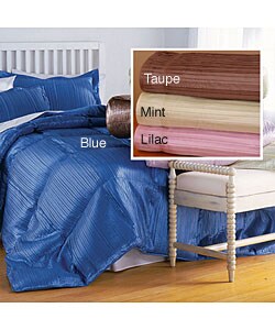 Satin Down Alternative Pleated Comforter Set