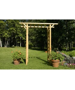 Rustic Log Pole Cedar Adirondack Garden Pergola