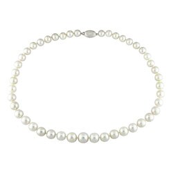 14k Gold Cultured White South Sea Pearl Necklace 19 in. (8-10.7mm)