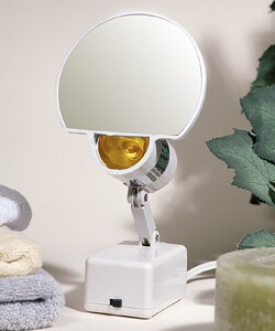 Lighted 8x Magnifying 7-inch Travel Mirror