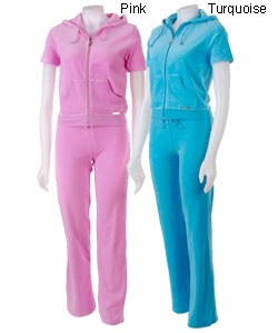B Sports Velour Front 2-piece Hoody and Pant Set