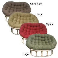 Microsuede Cushion Double Papasan Chair