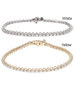 14k Gold 3ct Diamond U-link Tennis Bracelet (G-H, I2-3)