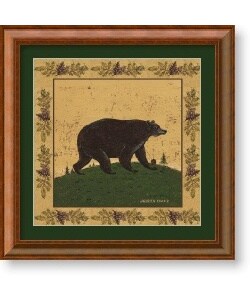 Warren Kimble Folk Bear Framed Print