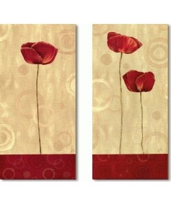 Daphne Brissonnet Pop Art Poppies Canvas Art - Set
