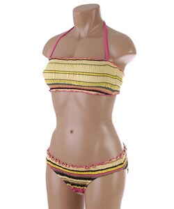 Rampage Smocked Bandeau Bikini
