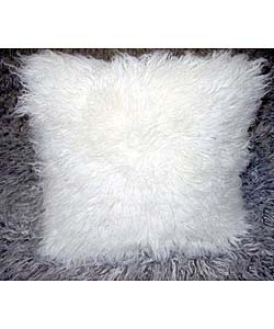 Greek Flokati 20-inch White Pillows (Set of 2)