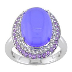 14k Gold 1/5ct TDW Diamond Multi-gemstone Ring