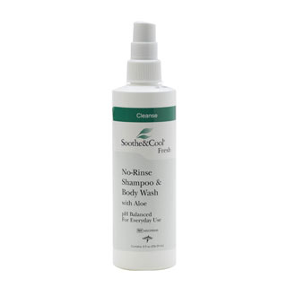 Medline Soothe & Cool 8 oz No-Rinse Shampoo\Body Wash (case of 12)