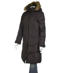 Steve Madden Long Length Hooded Down Jacket