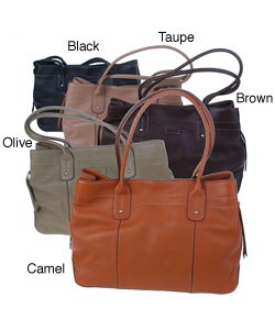 Prague Fulton Pebble Grain Leather Handbag