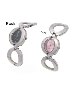Geneva Platinum Round Link Women's Fashion Watch