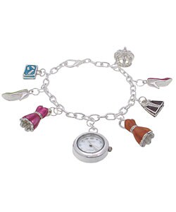 Geneva Platinum Fashion Sense Charm Watch